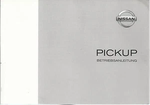 Manual de instrucciones Nissan Pickup 2002 manual de instrucciones D22 PICK UP manual BA - Imagen 1 de 1
