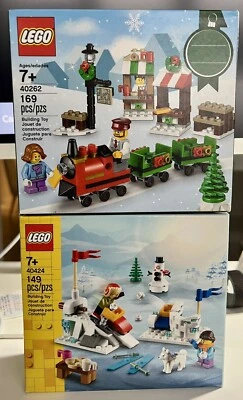 NUEVO LEGO Paseo en Tren de Navidad de Temporada (40262) y Lucha Bola de Nieve de Invierno (40424) Foto 1 de 2