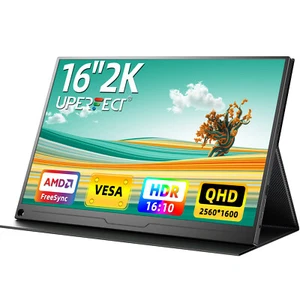 UPERFECT 2K Portable Monitor 16" 2560x1600 QHD Portable Gaming Monitor HDR VESA - Picture 1 of 11