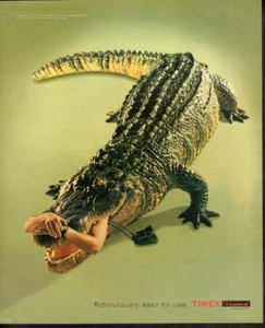 Anuncio impreso vintage anuncio reloj moda TIMEX I-Control Crocodile Hunter anuncio - Imagen 1 de 1
