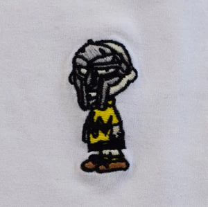 Charlie Brown X MF Doom Embroidered Tee T-shirt by Actual Fact - Picture 1 of 2