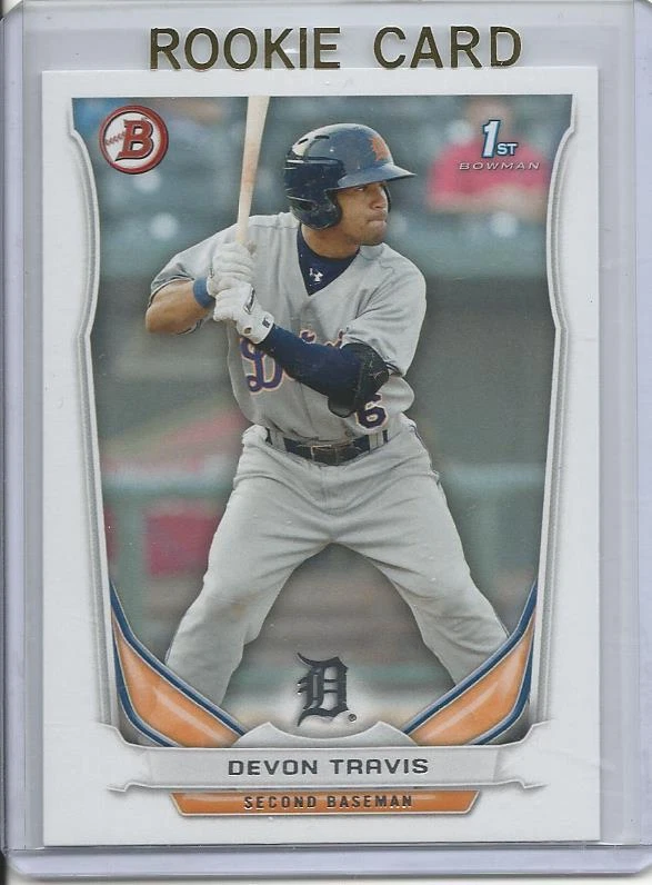 2014 Bowman Draft Devon Travis Rookie Card RC #BP33 (Toronto Blue Jays) Mint - Image 1 of 1