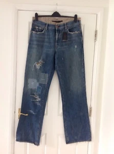 jeans uomo su misura. Strappato e sfilacciato. W36in L36in - Foto 1 di 5