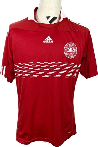 Denmark Home Football Soccer Jersey 2010 - 2011 adidas Shirt L - Dansk Cover