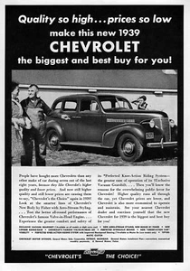 1939 Chevy Master Sedan JB Original Ad - Picture 1 of 1