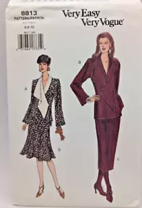 Top e gonna donna Vogue modello cucito 8813 taglia 6-8-10 NON TAGLIATA - Foto 1 di 6