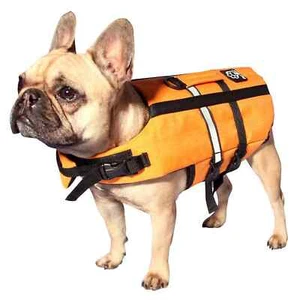 Pet One Splash Swim Buoyancy Vest Dog Coat Orange/Black - 30cm ^ - Picture 1 of 3