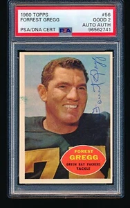 1960 Topps Signed Autographed FORREST GREGG Rookie #56 PSA 2 Auto A - Picture 1 of 2