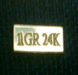 1GRAIN 24K SOLID GOLD BULLION ACB BAR 9999 FINE with CERT OF AUTHENTICITY