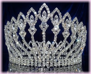 Bijou de tête pageant crown diadème mariage élection Miss cristal "RADIANCE" - Photo 1/12