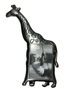 Giraffe Figural Furio Metal Frame About 7” Frames easel Back - Picture 1 of 9