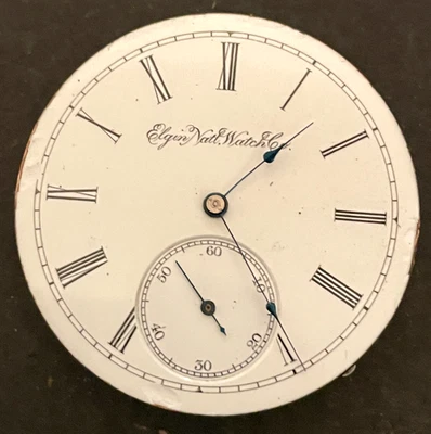 Antique 1894 Elgin Grade 114 Pocket Watch Movement Parts/Repair 16s 7j USA - Image 1 of 3