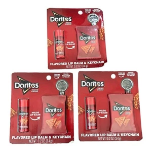 Doritos Lip Balm And Matching Keychain Holder 3 Total Sets - Picture 1 of 2