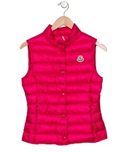 Moncler Girl's Liane Pink Quilted Down Vest Size 14 - Picture 1 of 10