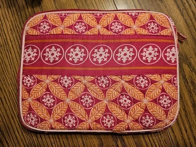 Funda Tablet Darice 10.5"x8" Rosa y Naranja Patrón Cierre con Cremallera Foto 1 de 3