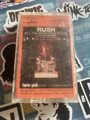 Rush *All The World's A Stage *cassette tape *VG+/VG+ *1976 *Mercury *RCA *CLUB - Image 1 of 4