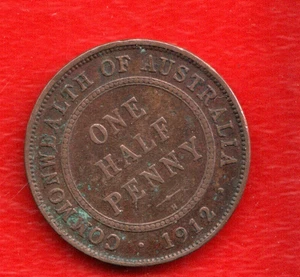 AUSTRALIA HALF PENNY 1912 - Picture 1 of 2