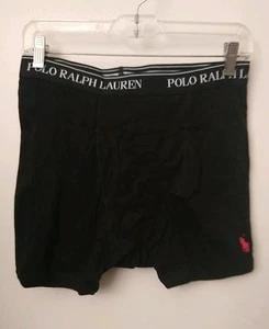 POLO RALPH LAUREN MEN'S BLACK COTTON BRIEF, SIZE L - Picture 1 of 4