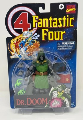 Figura de acción retro de 6" Doctor Doom Fantastic Four de Marvel Legends Dr Doom Hasbro Foto 1 de 2