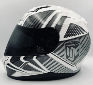 HJC CL-17 Full Face Motorcycle Helmet Tinted Visor White & Black Adult Large - Picture 1 of 19