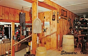 Stoware Inc Souvenirladen Innenszene Rte 100 Stowe, Vintage Chrom Postkarte - Bild 1 von 2