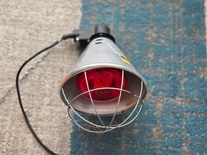 Infrarot-Wärmestrahler 250W ca. Ø 21cm - Wärmelampe inkl. Schutzkorb, 5m Kabel - Bild 1 von 8
