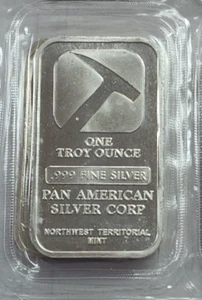 Barra de plata vintage sellada Panamericana Territorial del Noroeste Mint 1 oz .999 - Imagen 1 de 12