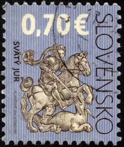 Slovakia - 2011 - .70 Euros Knight Slaying Dragon Church Decoration # 610 F - VF - Picture 1 of 1