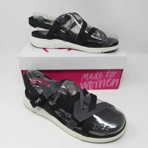 Ryka schwarze Mirasa Lifestyle Sandalen Größe 10 Re-Zorb Dämpfung Aktivschuh NEU - Bild 1 von 15