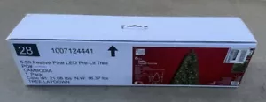 6.5 ft. Pre-Lit Festive Pine Artificial Christmas Tree w/ 250 LED Lights NEW - Picture 1 of 8