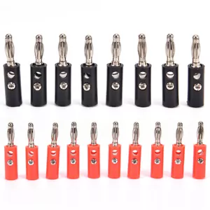 20Pcs Practical Plastic Gold Plated Connector Audio Banana Speaker Plug.JO - Picture 1 of 8