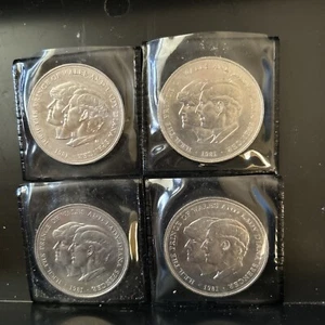 1981 Prince Of Wales And Lady Diana Spencer Commemorative Coins x 4 - Picture 1 of 2