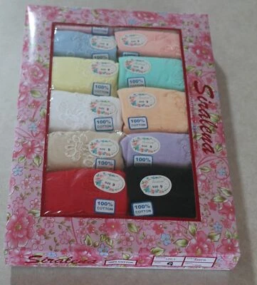 Juego de 12 calzoncillos SIRALENA DREAM GIRL para mujer 100 % algodón - Envío gratuito Foto 1 de 3