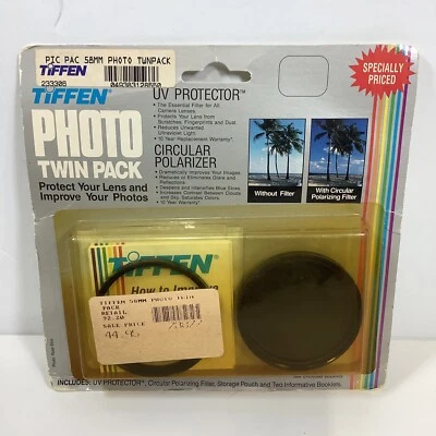 New Tiffen 58mm UV Protection & Circular Polarizing Filter Photo Twin Pack - Image 1 of 4