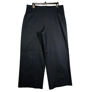 Pantalones Pixie de pierna ancha azul marino antiguo para mujer talla L tiro alto negocios carrera oficina usados en excelente estado - Imagen 1 de 13