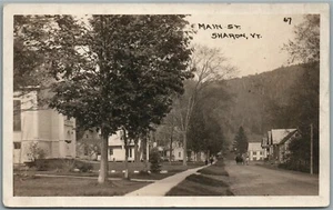 SHARON VT MAIN STREET 1923 ANTIKE ECHTFOTO POSTKARTE RPPC - Bild 1 von 2