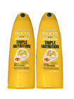 2Pack Garnier Fructis Triple Nutrition Extra Dry Damaged Hair Fortify Shampoo 1C