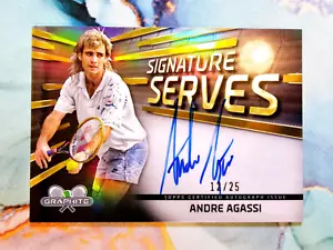 Andre Agassi Gold On Card Auto /25 2024 Topps Grafite Tennis - Foto 1 di 2