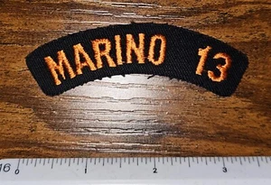 Dan Marino #13 Vintage NFL Football Miami Dolphins Sew On Rocker Black Patch - Picture 1 of 1