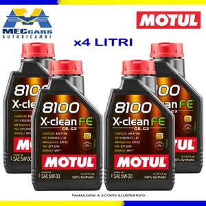 4 L MOTUL 5W30 X-CLEAN FE OLIO MOTORE SINTETICO ACEA C2 C3 RN17 PSA B71 2290 MB - Foto 1 di 3