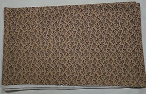 Vintage Cotton Fabric 2 Yards X 44" Light Brown W/ Purple Branches Sewing... - Picture 1 of 5