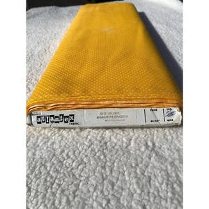 VTG Fabric MCM Mini Polka Dots Bright Yellow 44/45" Atlantex 12 yds - Picture 1 of 12