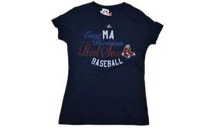 Majestic MLB Womens Boston Red Sox Baseball A.L. East Division Shirt New S, M - Picture 1 of 6