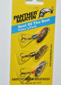 panther martin trout bass spinners value 3-pack size 4 best 1/8oz assortment - Picture 1 of 3