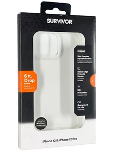 New Survivor Clear Hard Protective Case Drop Protection for iPhone 12 / 12 Pro - Picture 1 of 1
