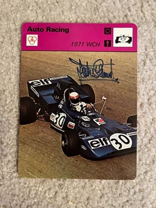 1977-79 Sportscaster JACKIE STEWART AUTOGRAPHED Sports Card - Picture 1 of 2