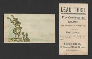 c1880s Advertising Trade Card - Fire Crackers and Works Snyder's Philadelphia PA - Picture 1 of 1