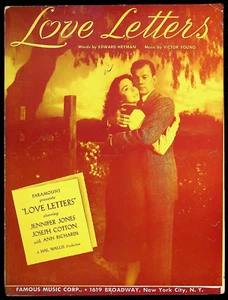 Love Letters 1945 Joseph Cotten Movie Tie-in Sheet Music Theme Song 2 - Picture 1 of 3