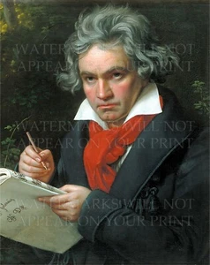 Reproducción fotográfica 8x10: Ludwig van Beethoven, compositor de música clásica, arte de Stieler - Imagen 1 de 1
