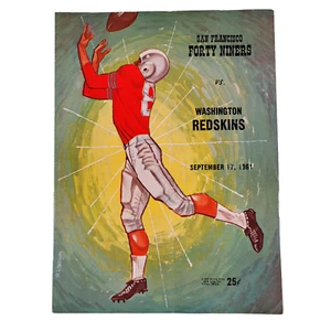 1961 San Francisco 49ers vs Washington Redskins 17. September Programm - Bild 1 von 9